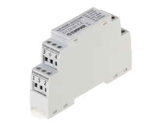 RS-485 and 12V DC Bus Surge Protector Mounted on DIN Rail
