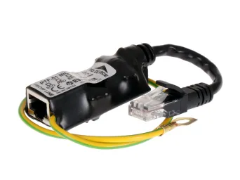 Miniaturowy ogranicznik przepięć do ochrony sieci LAN, PTF-51-PRO/PoE/Micro/T w osłonie termokurczliwej