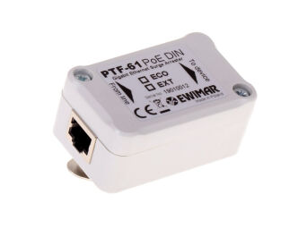 Ogranicznik przepięć sieci LAN Gigabit Ethernet na szynę DIN, PTF-61-EXT/PoE/DIN