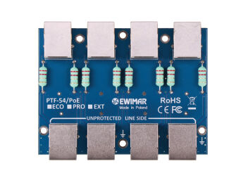 4-канальное устройство защиты от импульсных перенапряжений LAN серии ECO, PTF-54-ECO/PoE