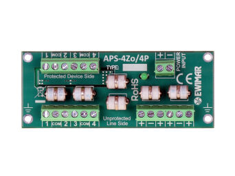 Ogranicznik przepięć 4 zewnętrznych czujek alarmowych, APS-4Zo/4P