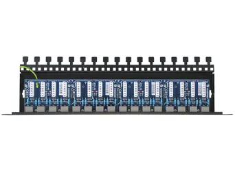 16-kanałowy panel zabezpieczający LAN z podwyższoną ochroną przepięciową PoE
