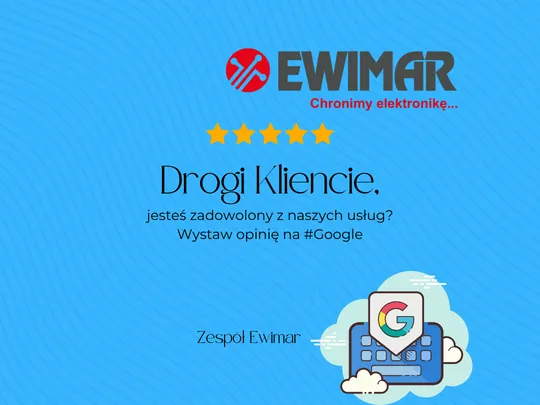 Podziel się swoimi doświadczeniami z Ewimar na Google!